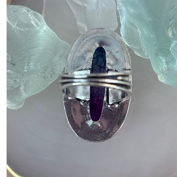 925 Sterling Rainbow Quartz Ring Size 7 - Picture 5 of 5